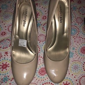 Comfort plus nude high heels